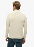 Superdry Dik Yaka Regular Fit Düz Krem Erkek Kazak M6110706A-22C