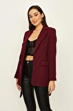 Kadın  Kuşaklı Astarlı Blazer Ceket