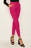 Kadın Kuşaklı Bilek Boy Cigarette Pantolon