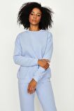 Kadın Basic Örme Sweatshirt