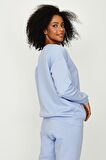 Kadın Basic Örme Sweatshirt