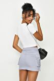 Kadın Kargo Cepli Mini Etek