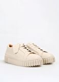 Clarks Krem Kadın Deri Sneaker 26176437