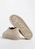 Clarks Krem Kadın Deri Sneaker 26176437