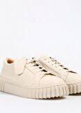 Clarks Krem Kadın Deri Sneaker 26176437
