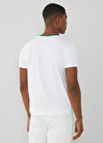 Hackett Bisiklet Yaka Beyaz Erkek T-Shirt HM500797