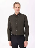 Hackett Slim Fit Gömlek Yaka Koyu Kahve Erkek Gömlek HM3010028