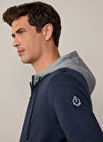 Hackett Kapüşon Yaka Koyu Lacivert Erkek Sweatshırt HM581287