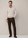 Hackett Bato Yaka Slim Fit Ekru Erkek Kazak HM703242