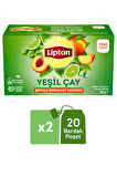 Lipton Şeftali ve Bergamot Aromalı Yeşil Çay 20li x 2 Adet