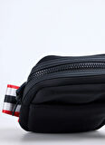 Hunter Siyah Erkek Postacı Çantası Dunlude Woven Tape Strap Crossbody