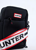 Hunter Siyah Erkek Postacı Çantası Dunlude Woven Tape Strap Crossbody