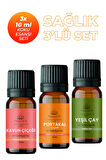 Sağlık Oda Kokusu 3'Lü Set- Doğal Esansiyel Uçucu Yağ, Difüzör Esansı, Buhurdanlık Yağı Sağlık Esansiyel Uçucu Koku Yağı Buhurdanlık Yağı Difüzör Esansı 3'Lü Set 3x10ml