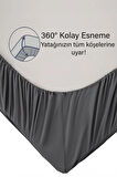 | Ranforce | Pamuklu Tek / Çift Kişilik Antrasit Lastikli Çarşaf | 14 Renk | Fıtted |