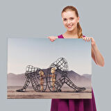 Ejderhanın Kaşındaki Savaşçı Kanvas Tablo-5084