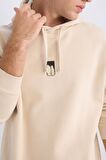 DeFacto Oversize Geniş Kalıp Kapüşonlu Sırt Baskılı Sweatshirt D0851AX24AUBG702