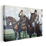 Atatürk ve Atlı Birlikler - Askeri Tören Kanvas Tablo
