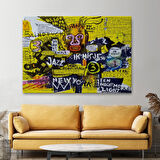 Jean Michel Basquiat Şehir Sanatı Kanvas Tablo-5095