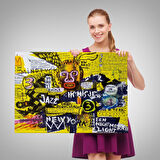 Jean Michel Basquiat Şehir Sanatı Kanvas Tablo-5095