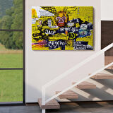 Jean Michel Basquiat Şehir Sanatı Kanvas Tablo-5095
