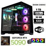 Xaser X101 Ryzen 7 9800X3D 32GB DDR5 Ram 1TB M.2 NVMe SSD 32GB RTX5090 Masaüstü Oyuncu Bilgisayarı