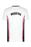Beşiktaş Orijinal Lisanslı Antrenman Beyaz Bisiklet Yaka T-Shirt