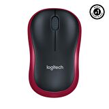 LOGITECH M185 NANO MOUSE KABLSZ BLACK/RED 910-002237
