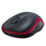 LOGITECH M185 NANO MOUSE KABLSZ BLACK/RED 910-002237