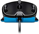 Logitech G300s Kablolu Oyuncu Mouse, 2,5K DPI Sensör, USB bağlantısı, RGB aydınlatma, 9 programlanabilir düğme, DPI değiştirme düğmesi, Siyah OUTLET