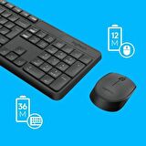 LOGITECH MK235 Klavye+ Mouse Kablosuz (920-007925)