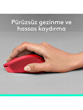 (OUTLET) Logitech M330 Silent Plus 910-004911 Kırmızı Sessiz Optik Kablosuz Mouse