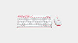 Logitech MK240 Kablosuz (Adaptörlü) Klavye & Mouse Set Beyaz/Parlak Kırmızı