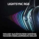 Logitech G G935 Kablosuz 7.1 Surround LIGHTSYNC Oyuncu Kulaklığı, PRO-G 50 mm Sürücüler, DTS Headphone:X 2.0, 12 Saat Pil Ömrü, 6 mm Katlanabilir LED Mikrofon, Siyah OUTLET