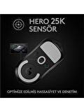 Logitech G PRO X SUPERLIGHT Ultra Hafif HERO 25.600 DPI 400 IPS LIGHTSPEED Kablosuz Oyuncu Mouse - Siyah OUTLET