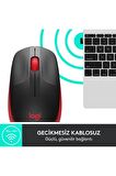 Logitech M191 Kablosuz Kırmızı Mouse 910-005910