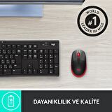 Logitech M191 Kablosuz Kırmızı Mouse 910-005910