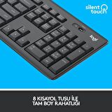Logitech MK295 Kablosuz Türkçe Klavye Mouse Seti Siyah
