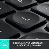 Logitech MX Keys Aydınlatmalı , Kablosuz Türkçe Q Klavye - Siyah