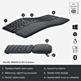 Logitech Ergo K860 920-010109 Q Kablosuz Klavye - outlet