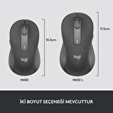 LOGİTECH M650 L SİGNATURE KABLOSUZ TAM BOYUTLU MOUSE SİYAH 910-006236