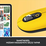 Logitech POP Mouse Blast Emoji Tuşlu Sessiz Kablosuz Mouse - Sarı&Siyah
