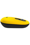 Logitech POP Emoji 910-006546 Sarı Sessiz Optik Kablosuz Mouse - Teşhir