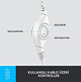 Logitech H390 USB Gürültü Önleyici Mikrofonlu Kulaklık - Beyaz 981­-001286