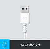 Logitech H390 USB Gürültü Önleyici Mikrofonlu Kulaklık - Beyaz 981­-001286