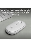 Logitech Pebble 2 M350S 910-007013 Beyaz Sessiz Optik Kablosuz Mouse - Outlet