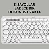 Logitech Pebble Keys 2 K380s Multi-Device Bluetooth Klavye - Beyaz 920-011860