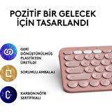 Logitech Pebble Keys 2 K380s Multi-Device Bluetooth Klavye - Pudra Pembe 920-011861