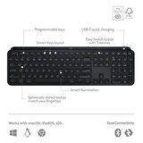 Logitech MX Keys S Aydınlatmalı Kablosuz İngilizce Q Klavye Siyah