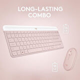 Logitech MK470 Kablosuz İngilizce Rose Gold Klavye Mouse Seti