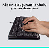Logitech MK120 Kablolu Q İngilizce Siyah Klavye Mouse Set
